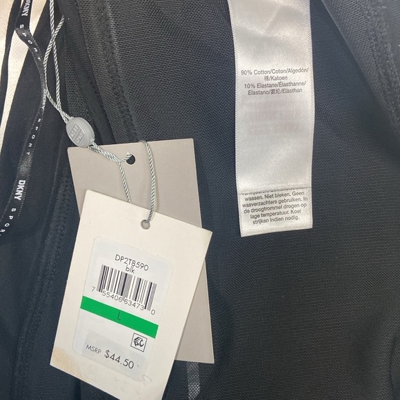 DKNY SPORT NWT Womens Sz XL DKNY Sport, One Shoulder, Women's Sports Bra- Black - Picture 10 of 10